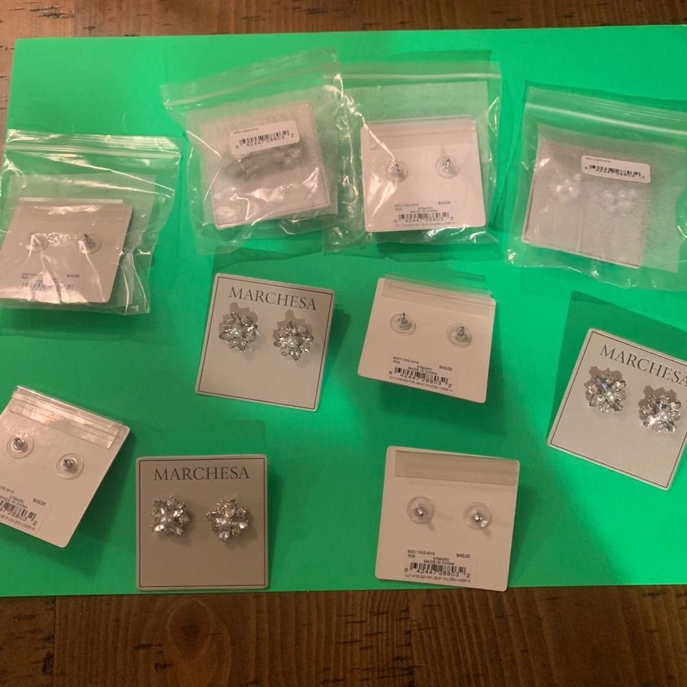 10 pairs Beautiful Marchesa Flower Earrings